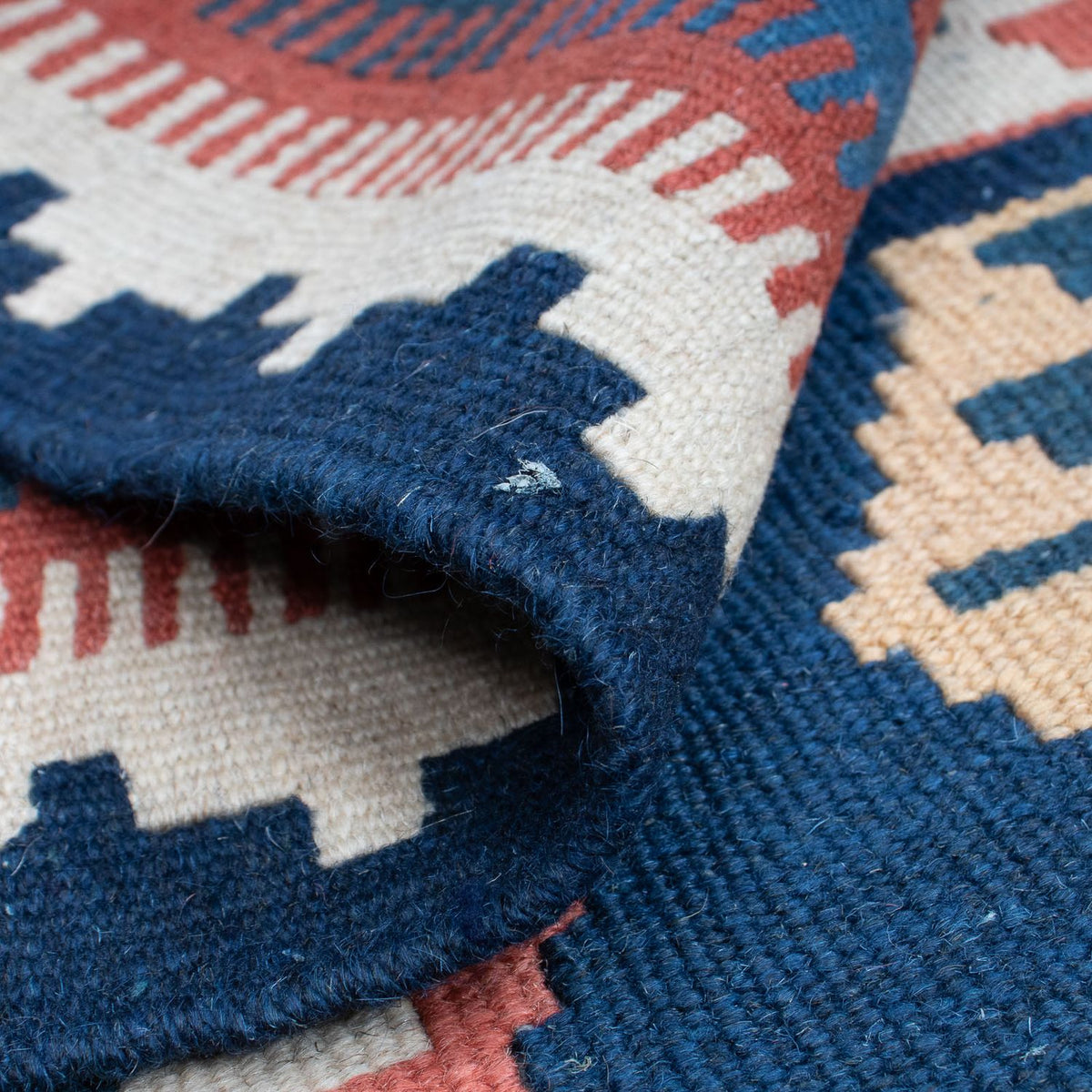 Loper Kelim tapijt - Oosters - 186 x 104 cm - blauw