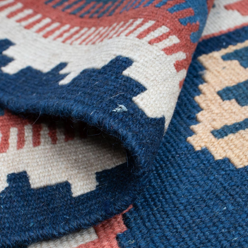 Loper Kelim tapijt - Oosters - 186 x 104 cm - blauw