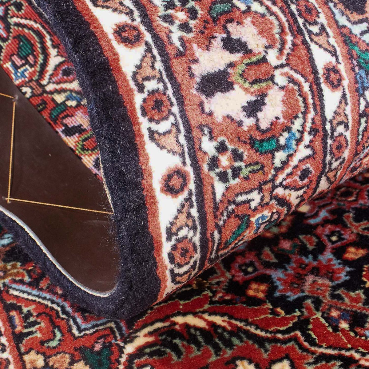 Perzisch tapijt - Bijar - 140 x 68 cm - donkerblauw