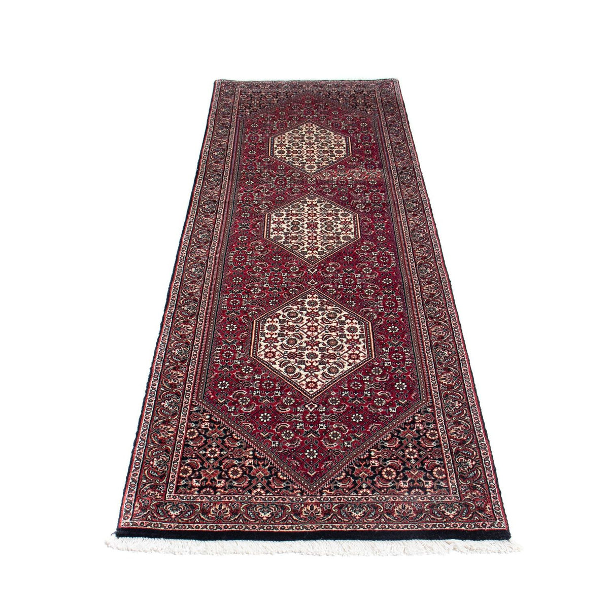 Loper Perzisch tapijt - Bijar - 248 x 73 cm - donkerrood
