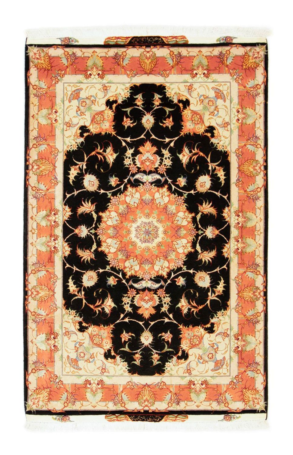Perzisch tapijt - Tabriz - Royal - 163 x 104 cm - zwart