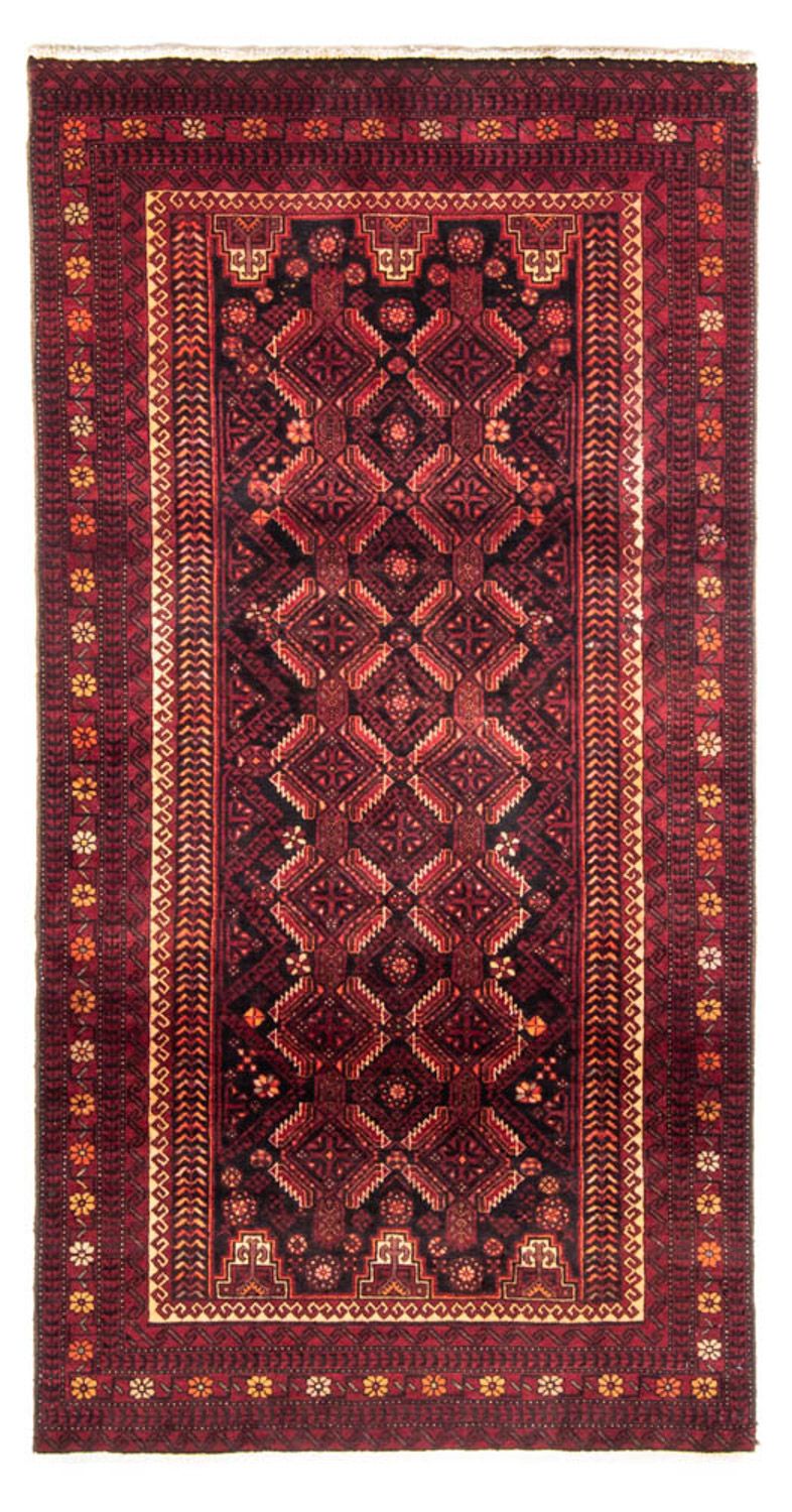 Loper Baluch tapijt - 216 x 102 cm - donkerrood