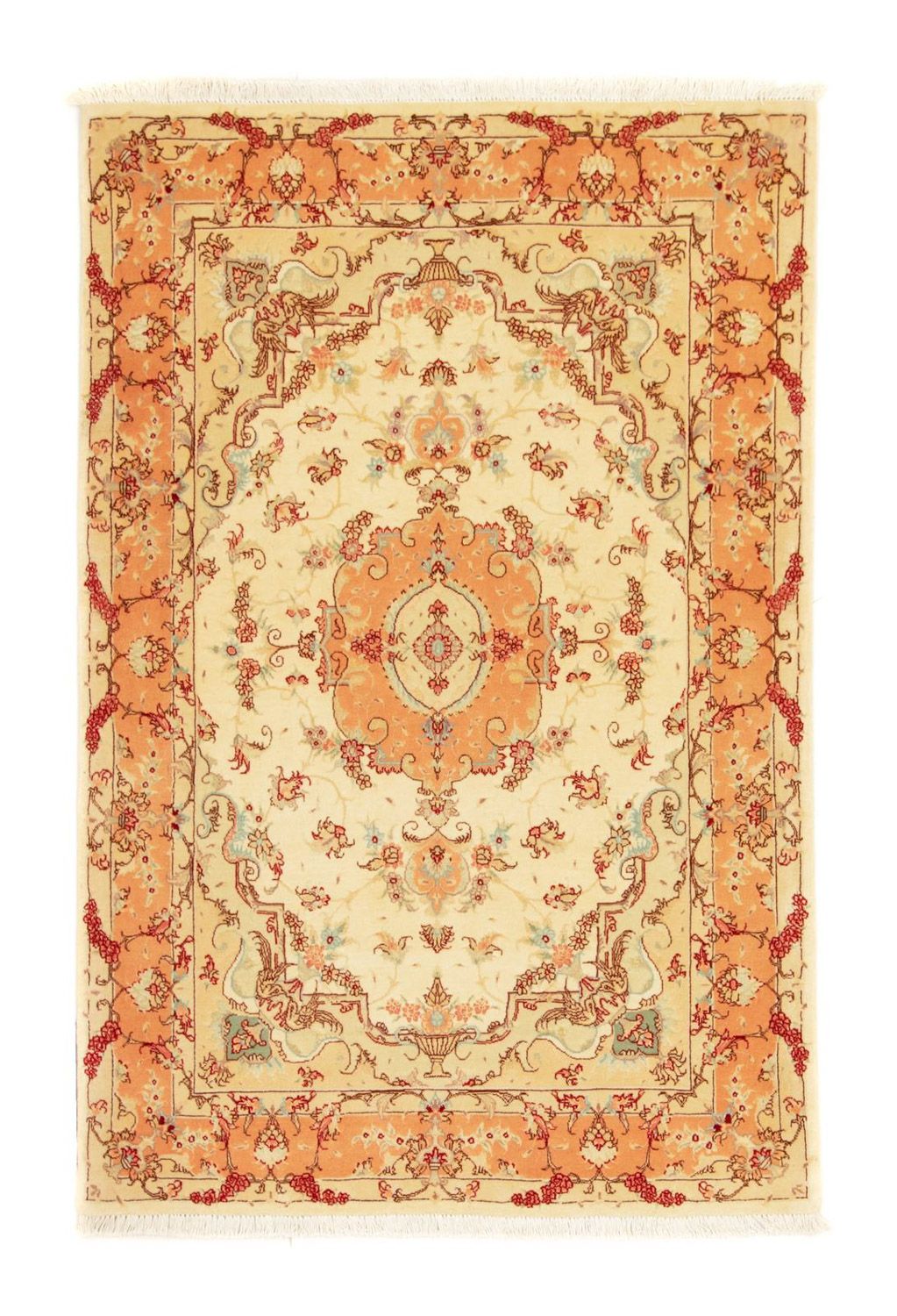 Perzisch tapijt - Tabriz - Royal - 148 x 100 cm - beige