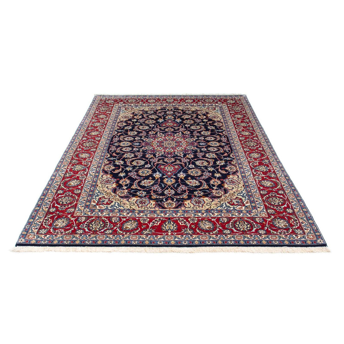 Perzisch tapijt - Isfahan - Premium - 233 x 160 cm - donkerblauw