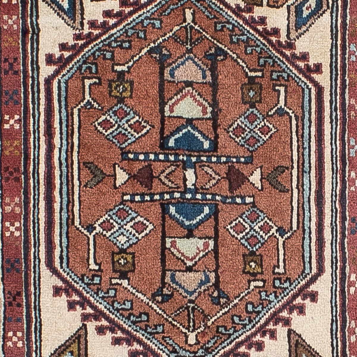 Loper Perzisch tapijt - Bijar - 208 x 133 cm - beige