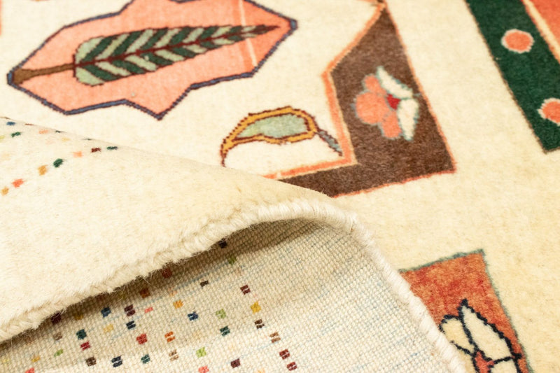 Gabbeh Tapijt - Loribaft Perzisch - 242 x 158 cm - beige