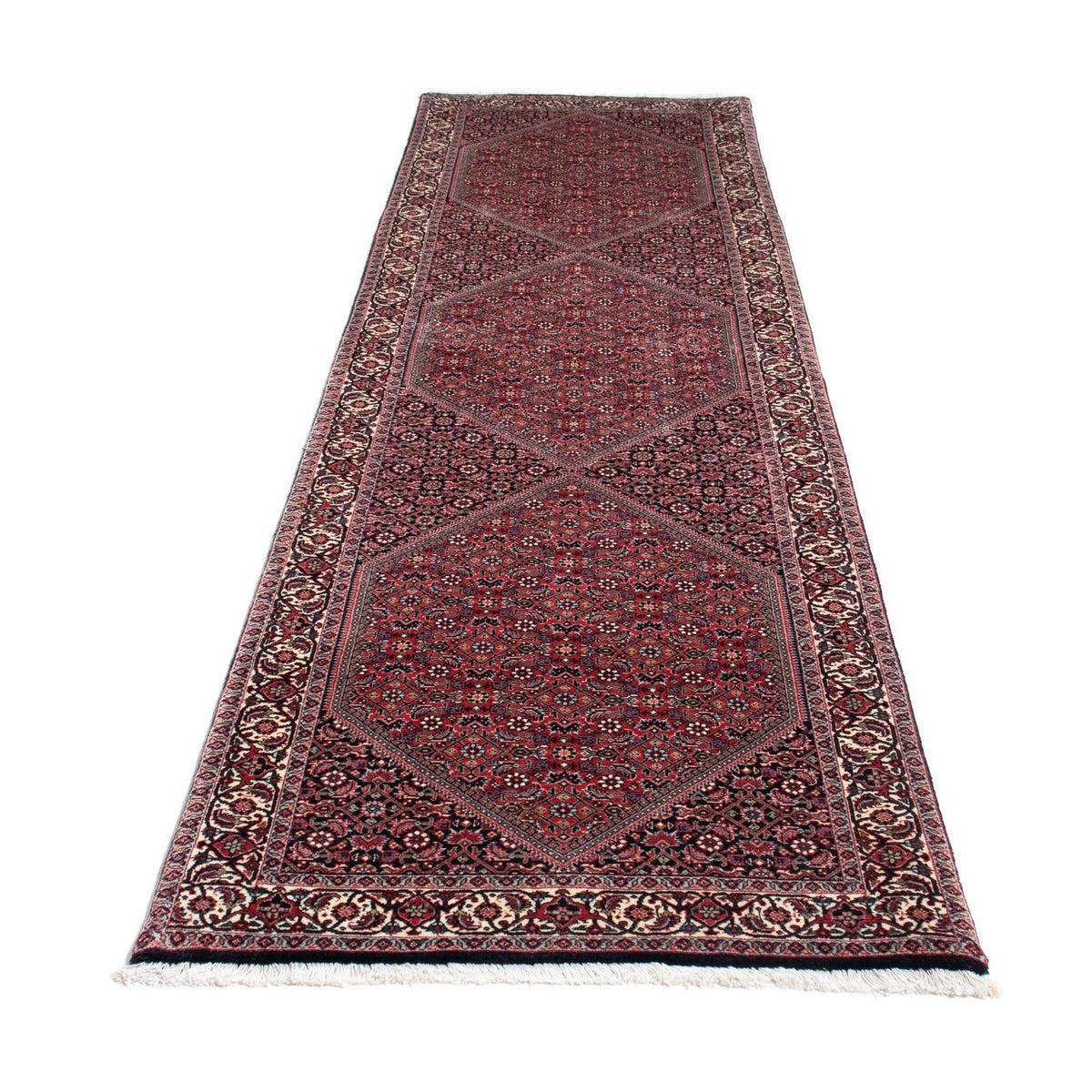 Loper Perzisch tapijt - Bijar - 313 x 84 cm - donkerblauw