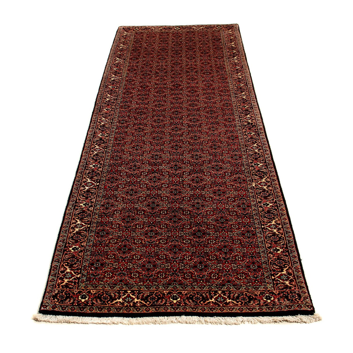 Loper Perzisch tapijt - Bijar - 305 x 86 cm - veelkleurig