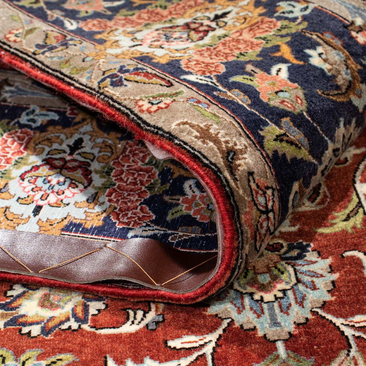 Perzisch tapijt - Ghom - 204 x 138 cm - donkerrood