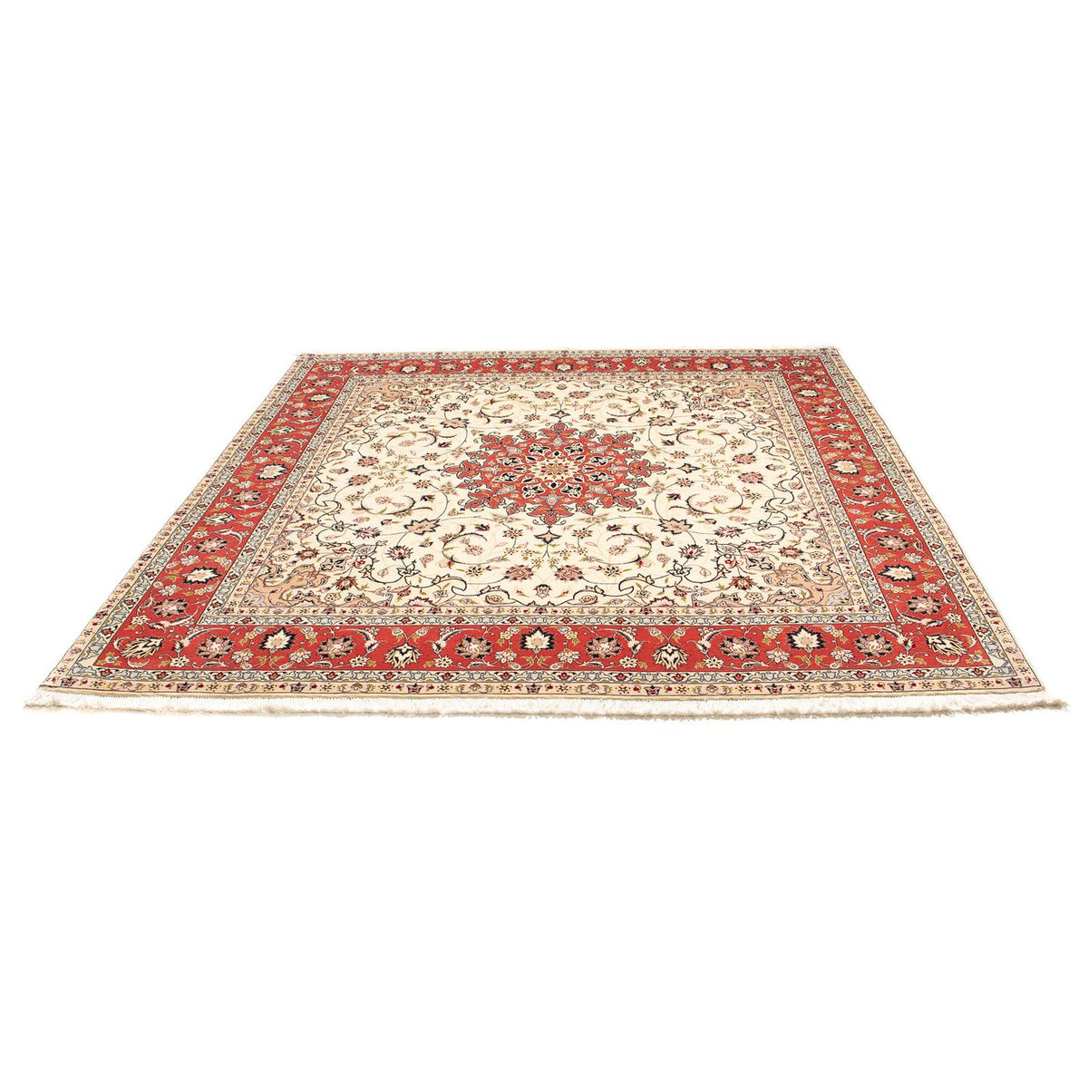 Perzisch tapijt - Tabriz - Royal vierkant  - 209 x 208 cm - beige