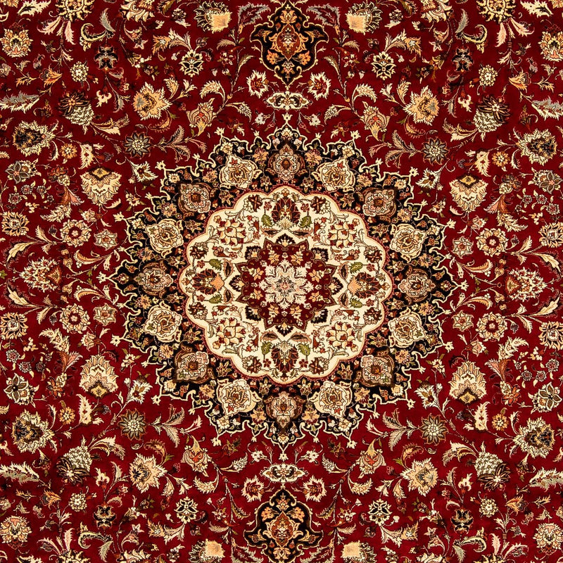 Perzisch tapijt - Tabriz - Royal - 351 x 250 cm - donkerrood