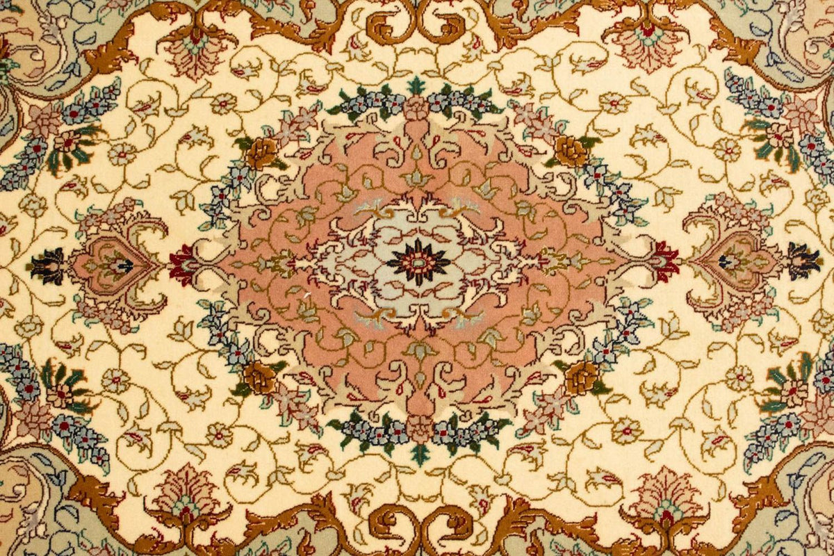 Perzisch tapijt - Tabriz - Royal - 152 x 100 cm - beige