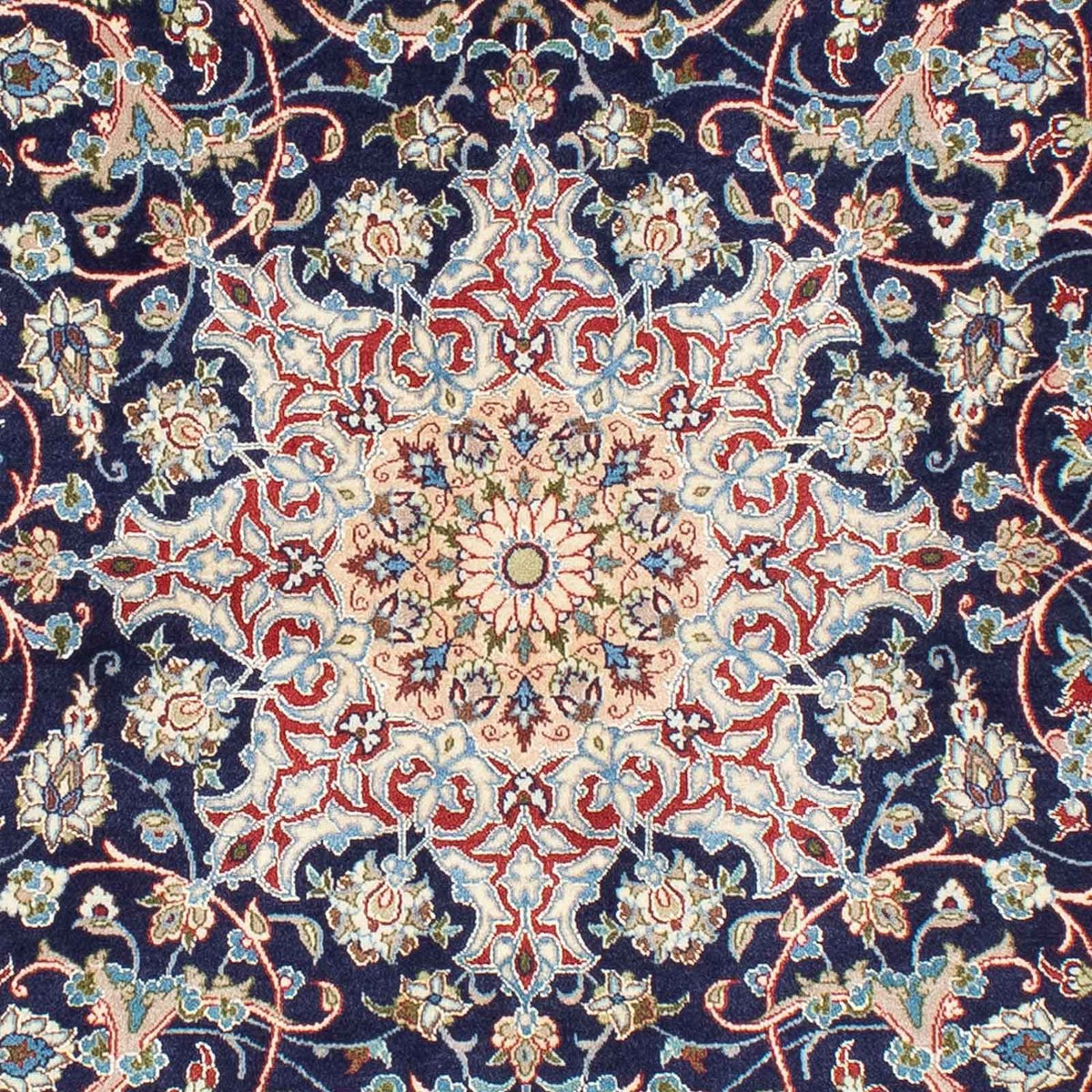 Perzisch tapijt - Isfahan - Premium - 220 x 152 cm - donkerblauw