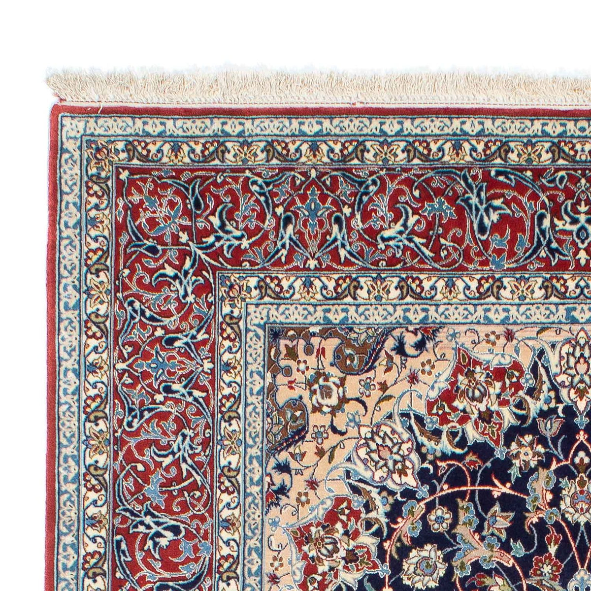 Perzisch tapijt - Isfahan - Premium - 220 x 152 cm - donkerblauw