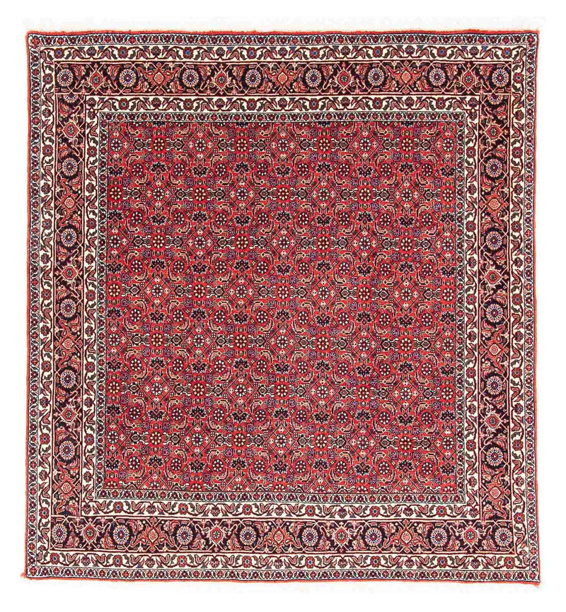Perzisch tapijt - Bijar vierkant  - 126 x 124 cm - rood