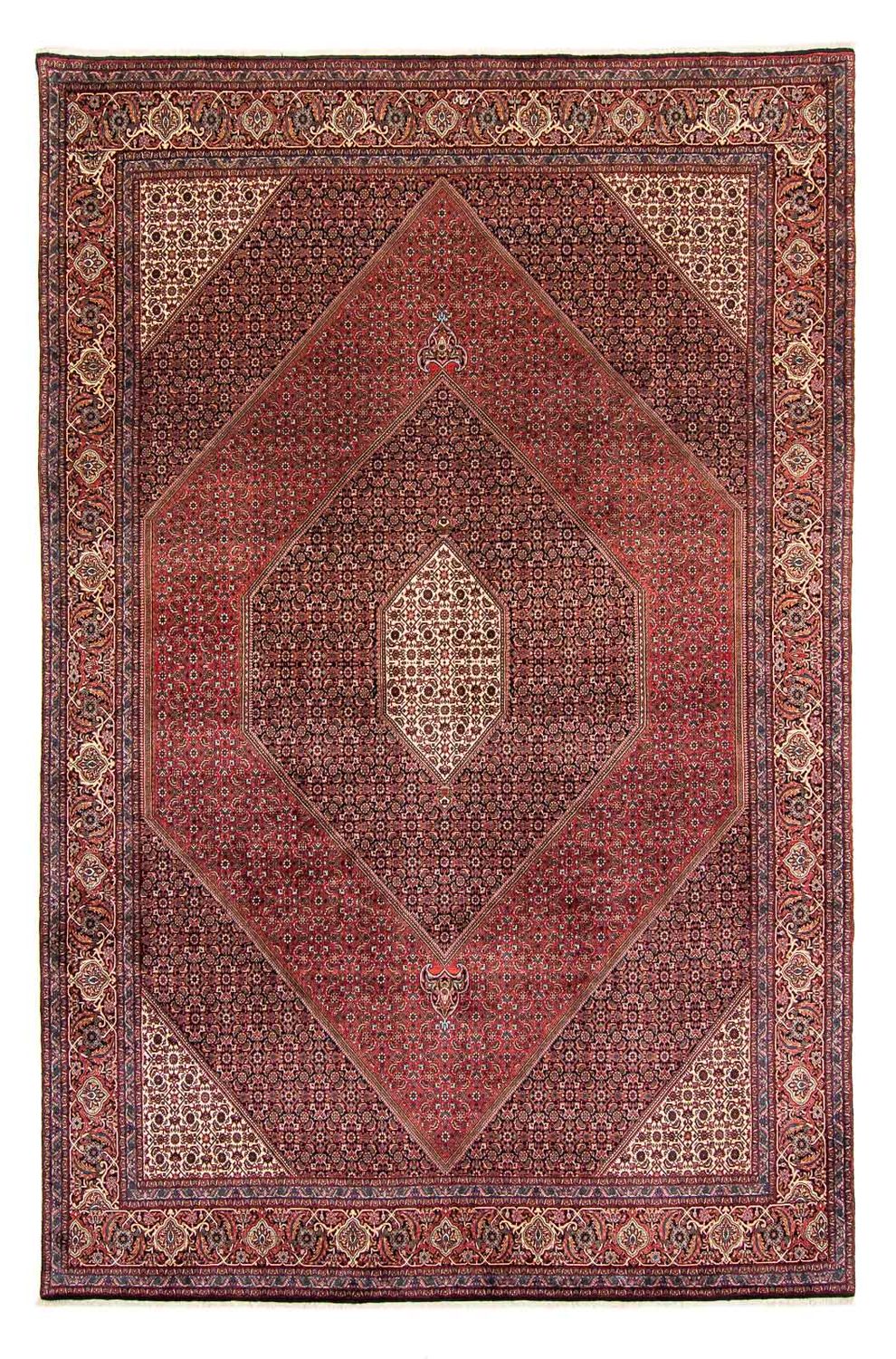 Perzisch tapijt - Bijar - 382 x 249 cm - donkerrood