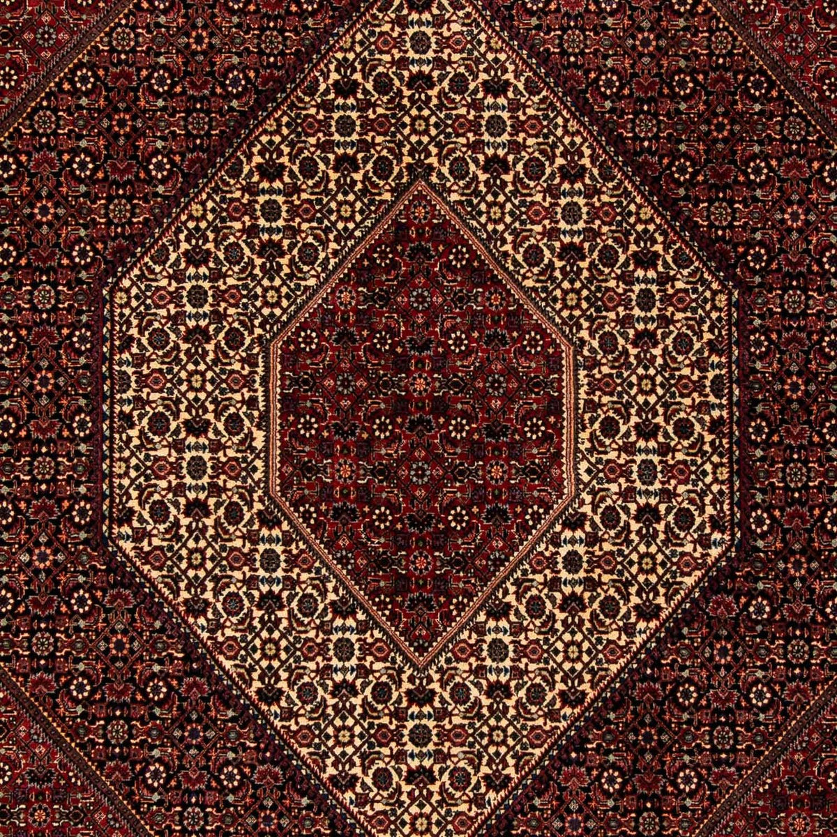 Perzisch tapijt - Bijar - 255 x 205 cm - donkerrood