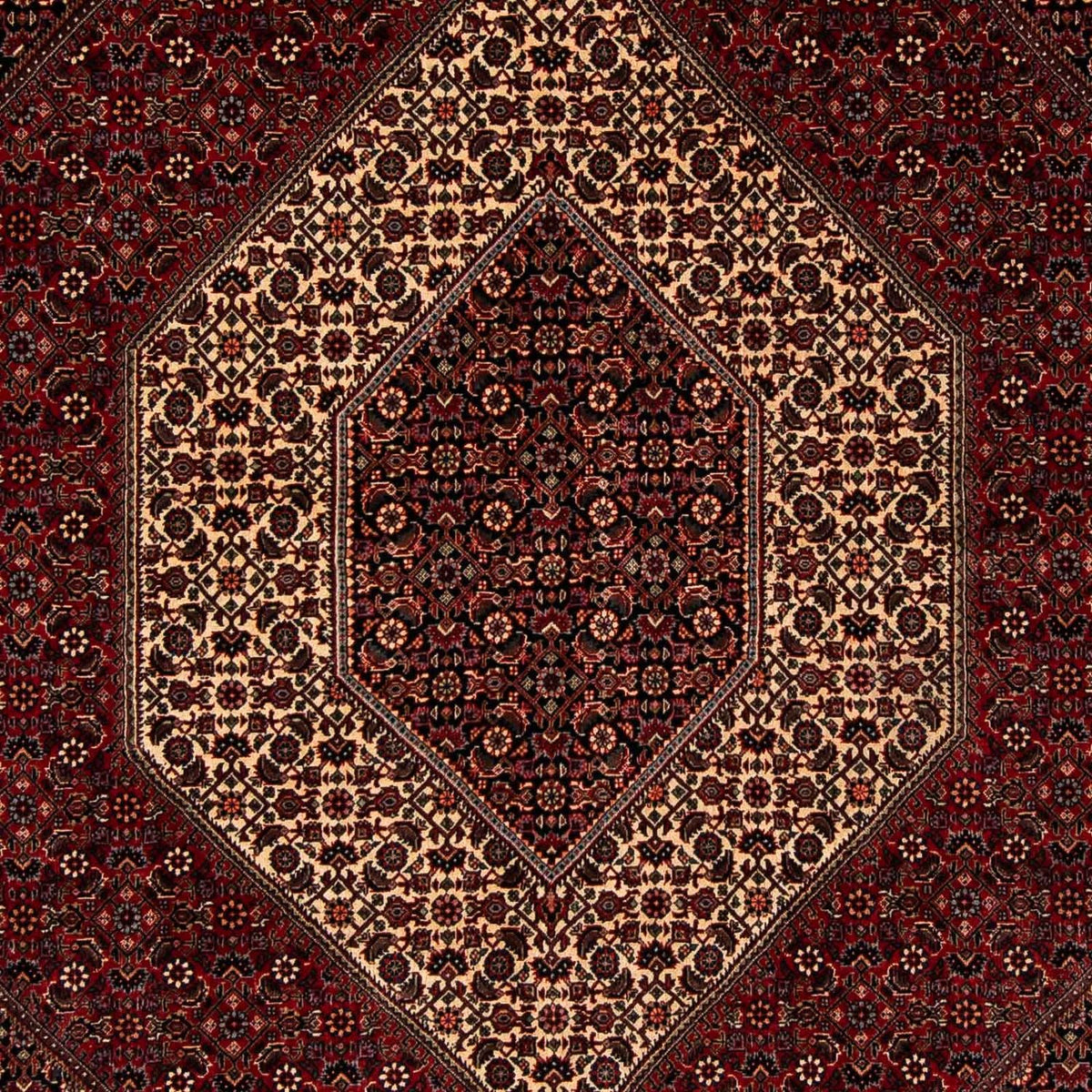 Perzisch tapijt - Bijar - 255 x 202 cm - donkerrood