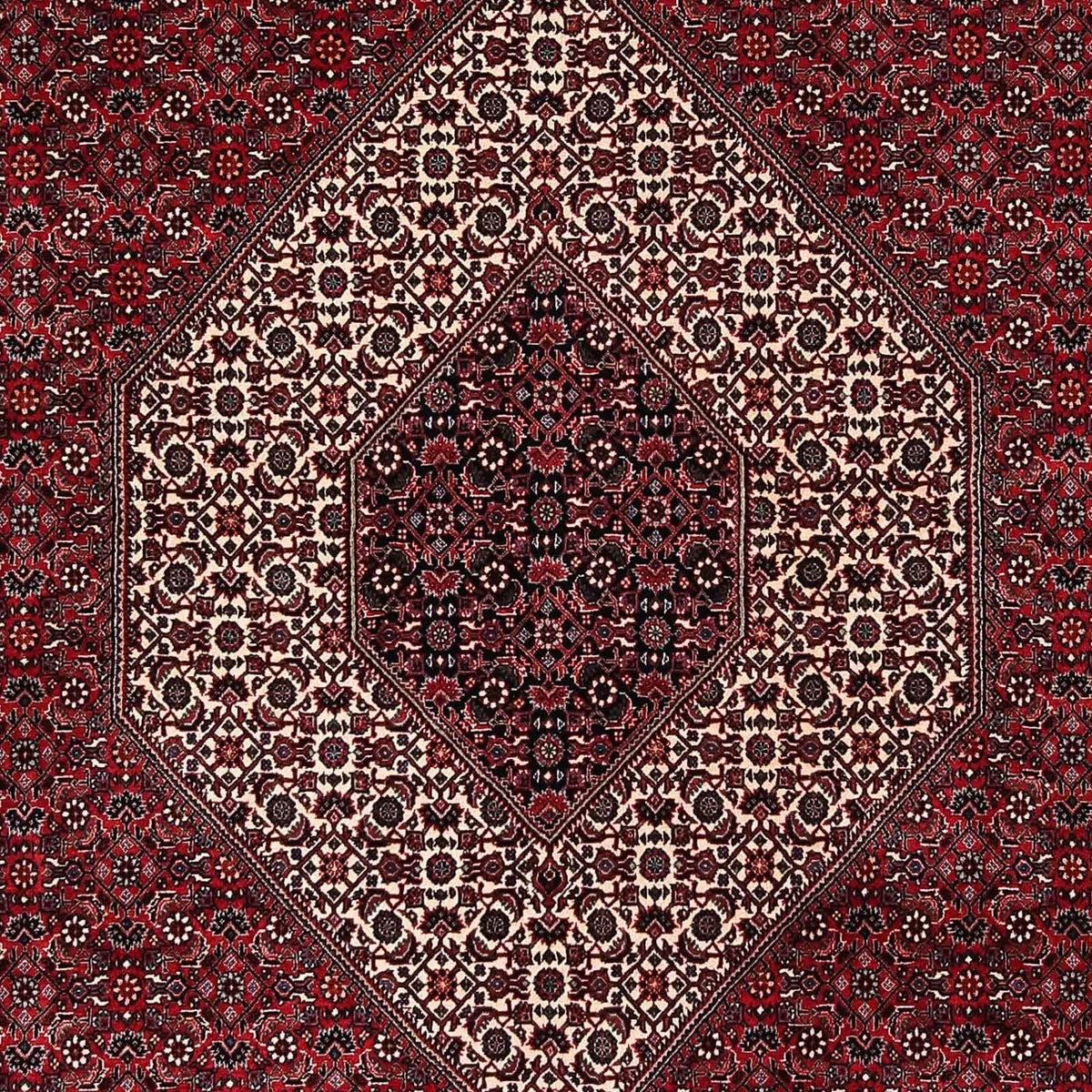 Perzisch tapijt - Bijar - 252 x 203 cm - donkerrood