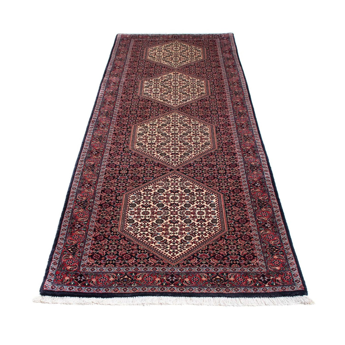 Loper Perzisch tapijt - Bijar - 289 x 83 cm - donkerblauw