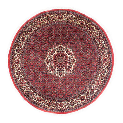 Perzisch tapijt - Bijar rond  - 155 x 155 cm - donkerrood
