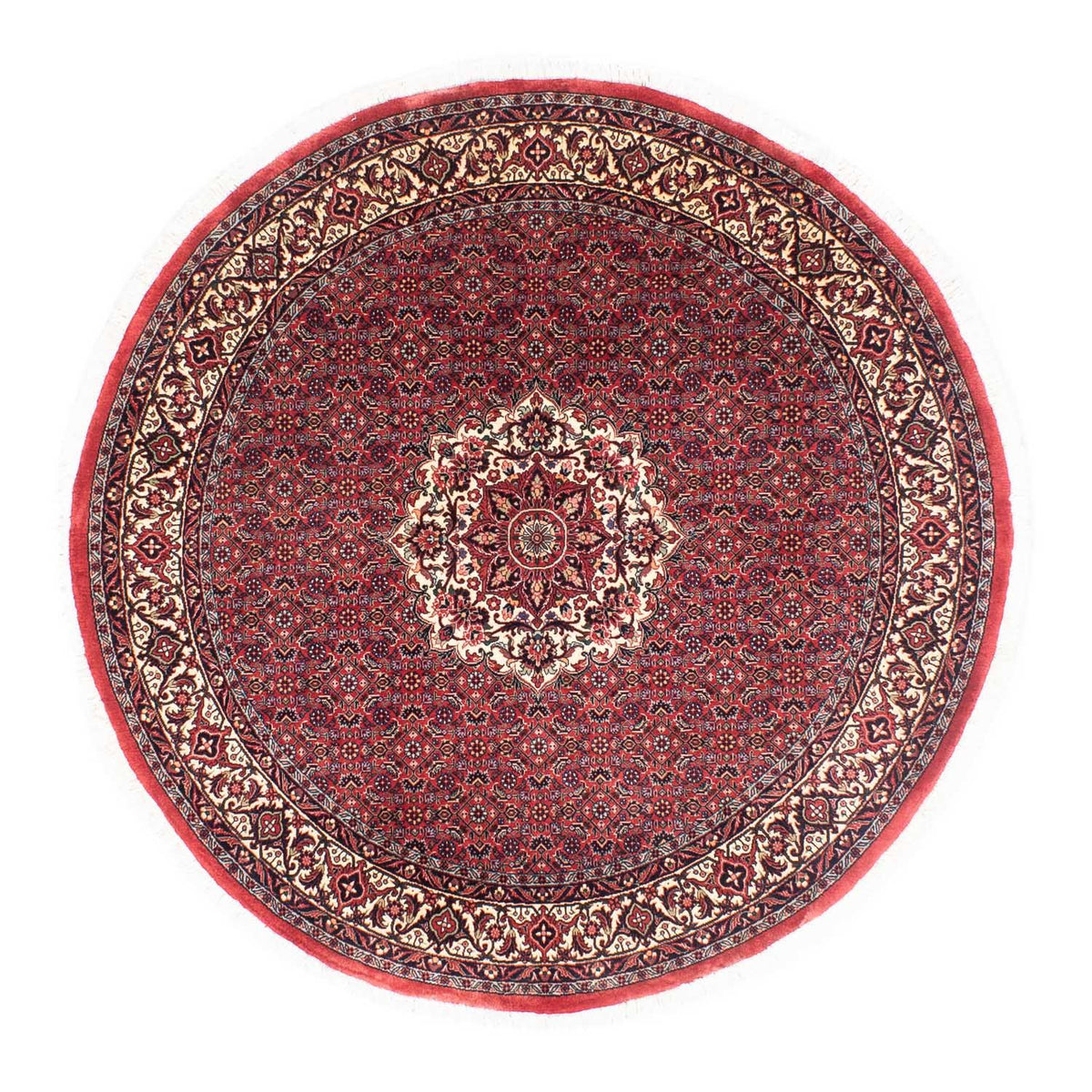 Perzisch tapijt - Bijar rond  - 155 x 155 cm - donkerrood