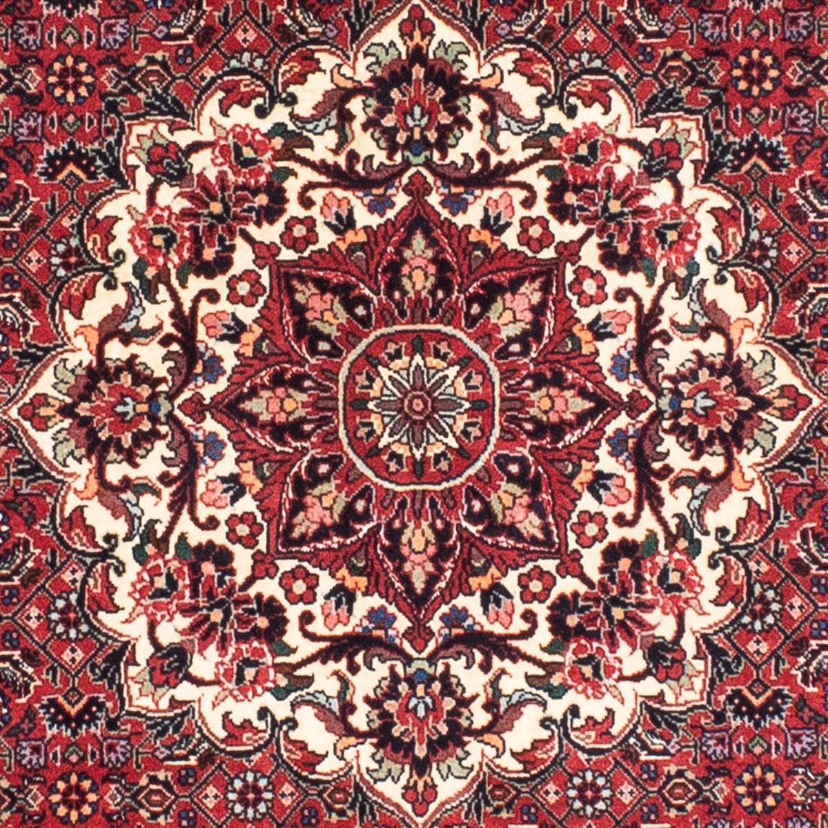 Perzisch tapijt - Bijar rond  - 155 x 155 cm - donkerrood