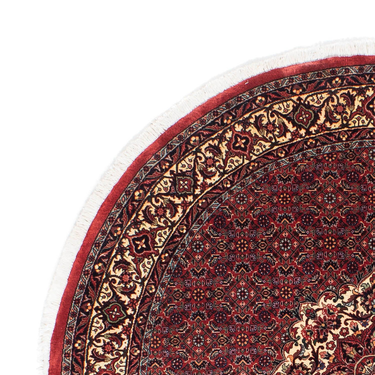 Perzisch tapijt - Bijar rond  - 155 x 155 cm - donkerrood
