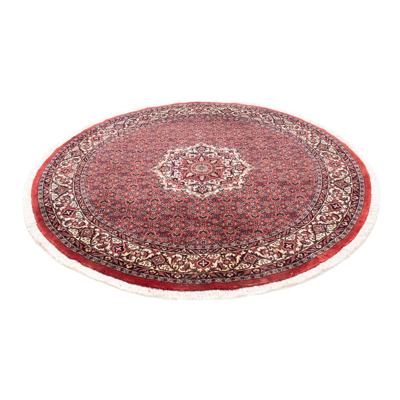 Perzisch tapijt - Bijar rond  - 155 x 155 cm - donkerrood