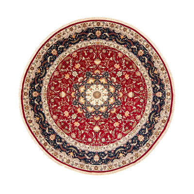 Perzisch tapijt - Tabriz - Royal rond  - 250 x 250 cm - donkerrood