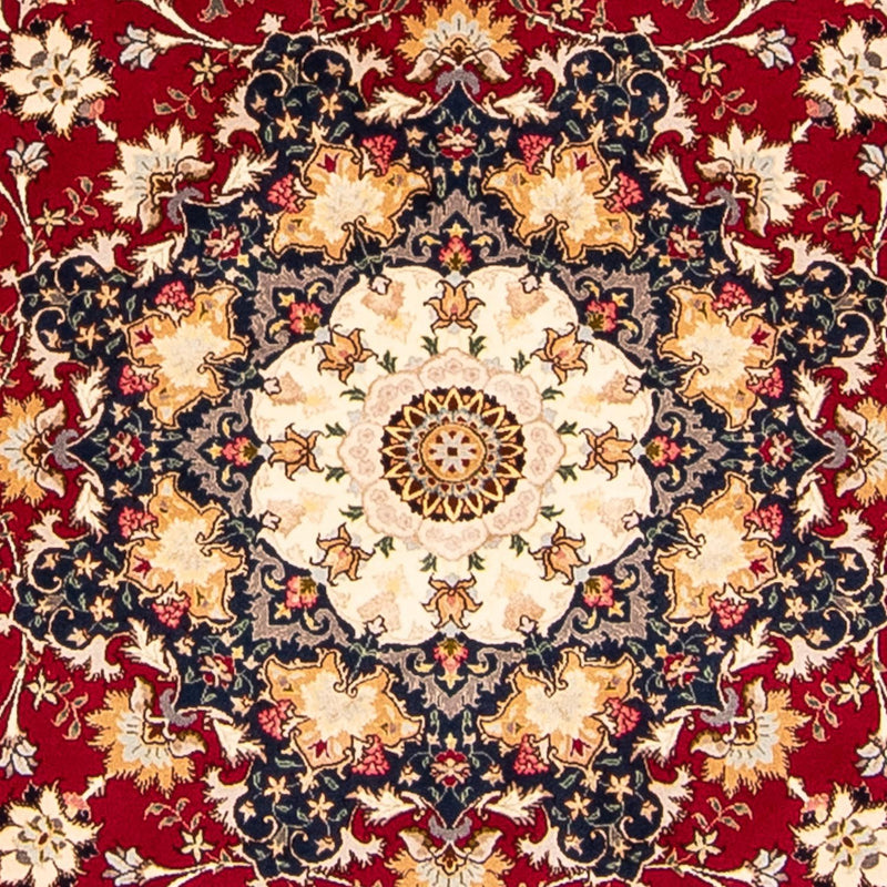 Perzisch tapijt - Tabriz - Royal rond  - 250 x 250 cm - donkerrood