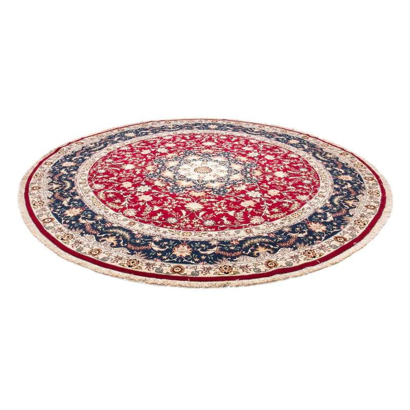 Perzisch tapijt - Tabriz - Royal rond  - 250 x 250 cm - donkerrood