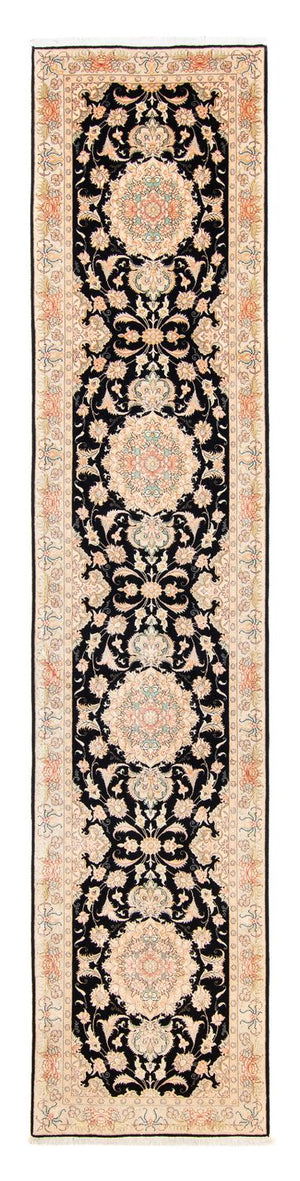 Loper Perzisch tapijt - Tabriz - Royal - 419 x 87 cm - donkerblauw