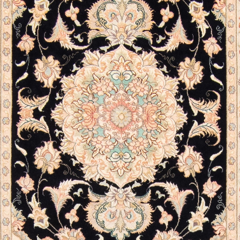 Loper Perzisch tapijt - Tabriz - Royal - 419 x 87 cm - donkerblauw