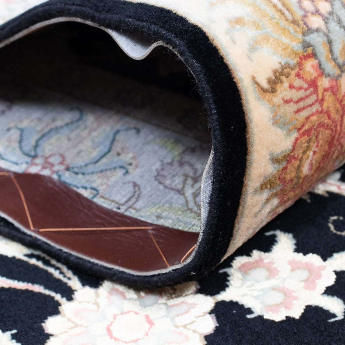 Loper Perzisch tapijt - Tabriz - Royal - 419 x 87 cm - donkerblauw