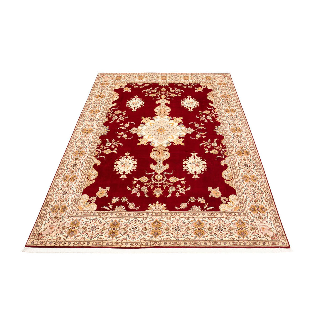 Perzisch tapijt - Tabriz - Royal - 402 x 298 cm - donkerrood
