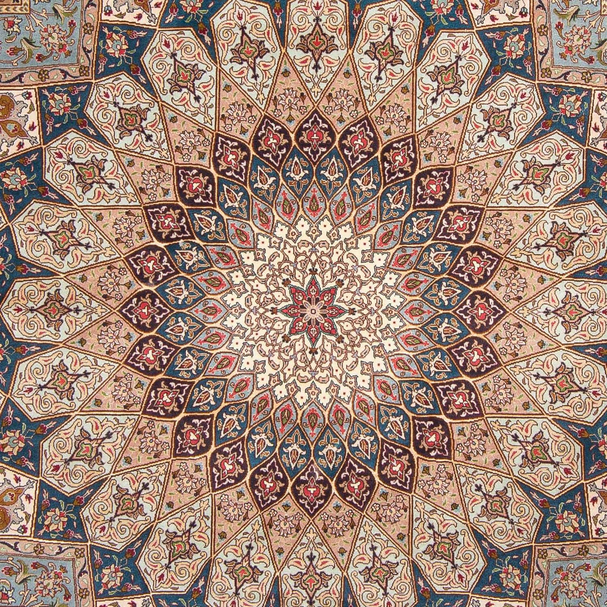 Perzisch tapijt - Tabriz - Royal vierkant  - 253 x 251 cm - lichtbruin