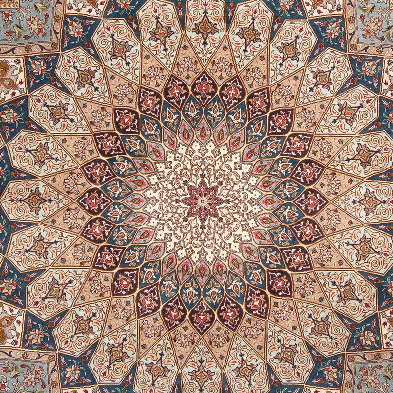 Perzisch tapijt - Tabriz - Royal vierkant  - 253 x 251 cm - lichtbruin