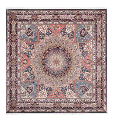 Perzisch tapijt - Tabriz - Royal vierkant  - 257 x 255 cm - lichtbruin