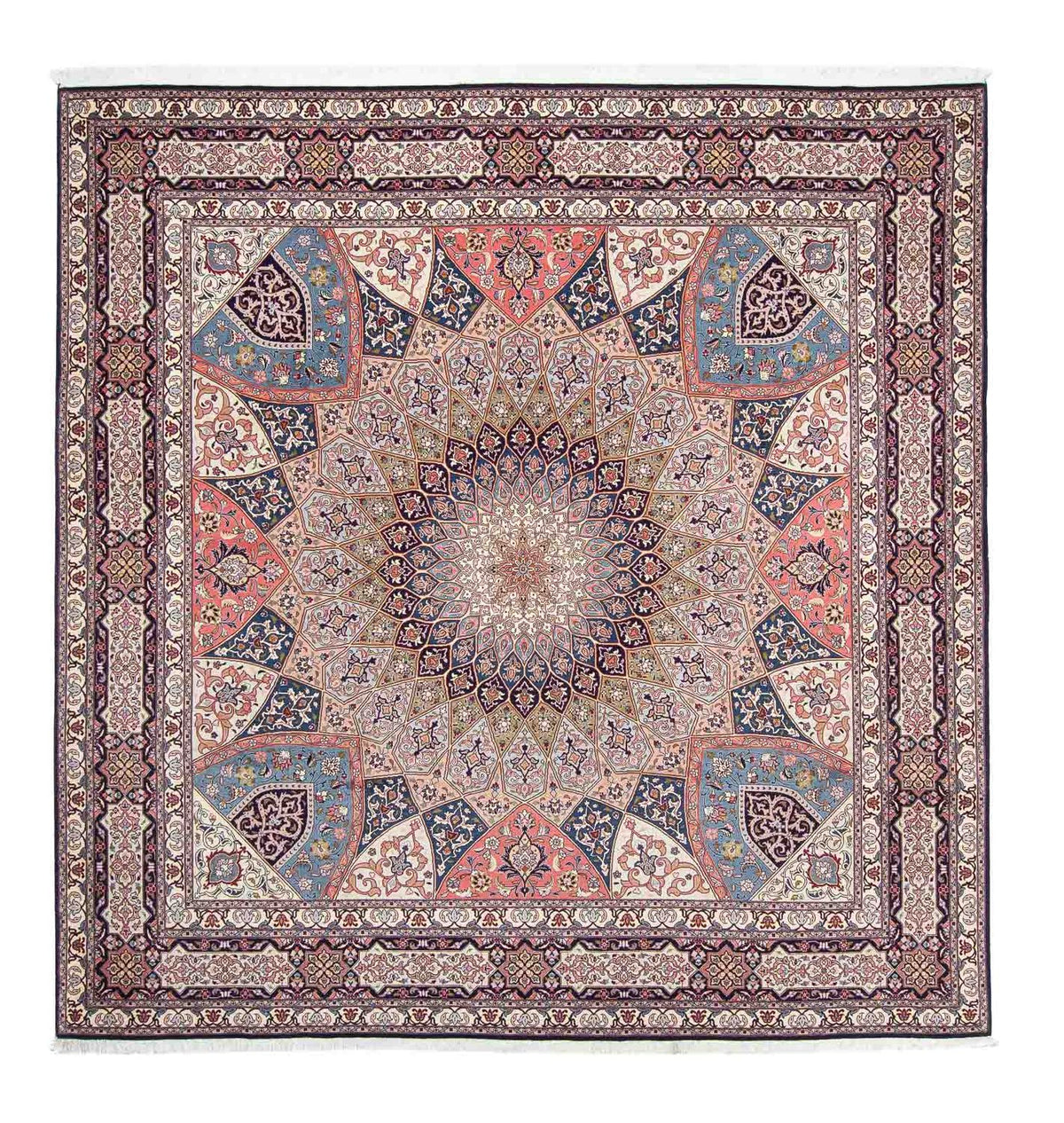 Perzisch tapijt - Tabriz - Royal vierkant  - 257 x 255 cm - lichtbruin