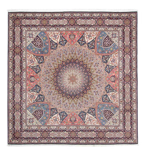 Perzisch tapijt - Tabriz - Royal vierkant  - 257 x 255 cm - lichtbruin