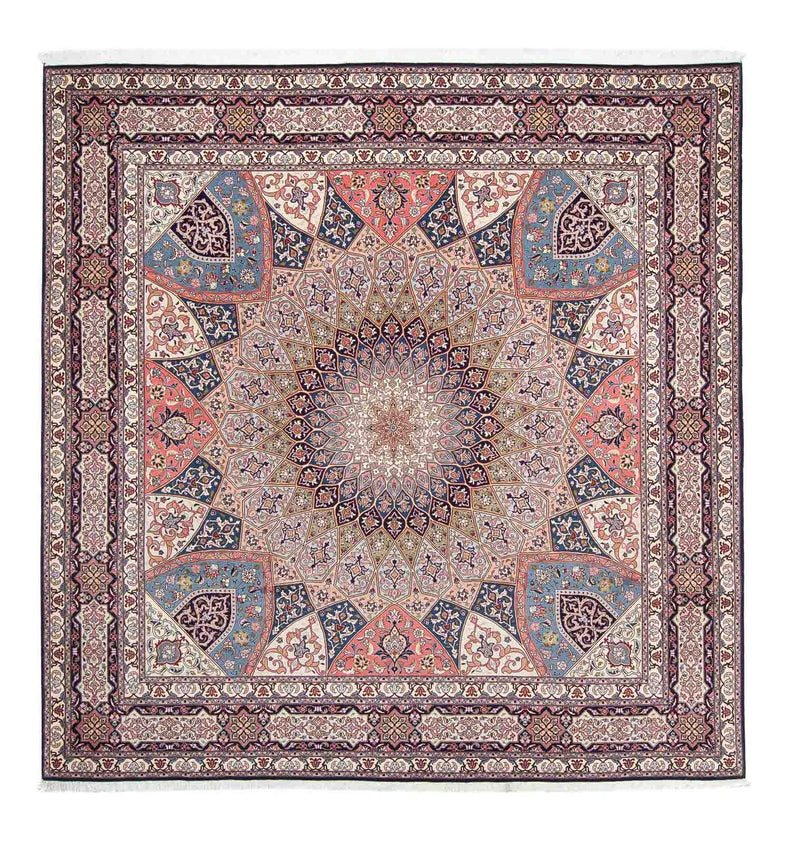 Perzisch tapijt - Tabriz - Royal vierkant  - 257 x 255 cm - lichtbruin