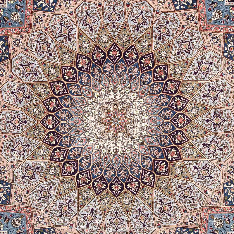 Perzisch tapijt - Tabriz - Royal vierkant  - 257 x 255 cm - lichtbruin