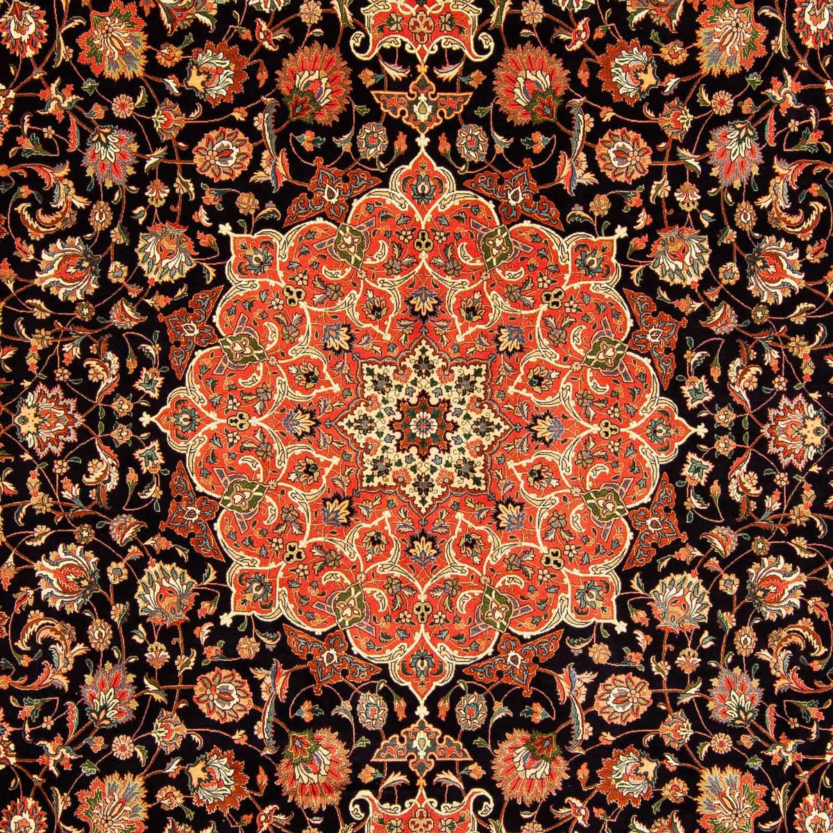 Perzisch tapijt - Tabriz - Royal - 407 x 297 cm - donkerblauw