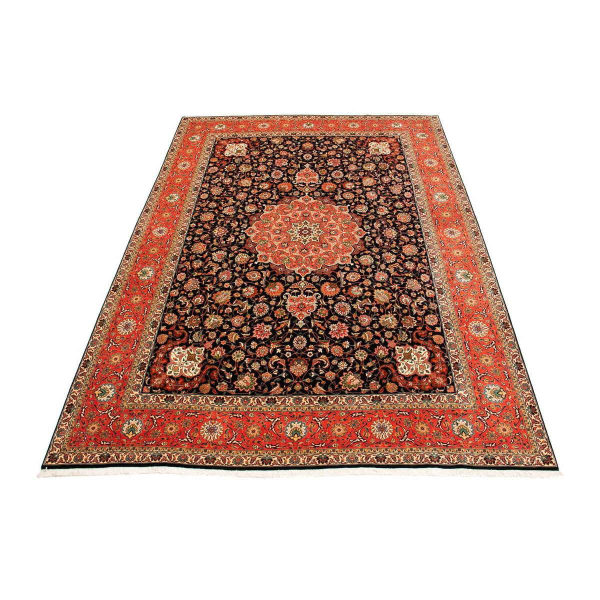 Perzisch tapijt - Tabriz - Royal - 407 x 297 cm - donkerblauw