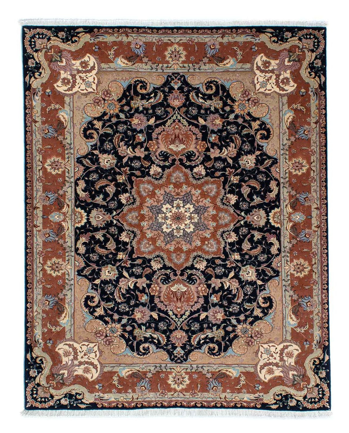 Perzisch tapijt - Tabriz - Royal - 200 x 155 cm - donkerblauw