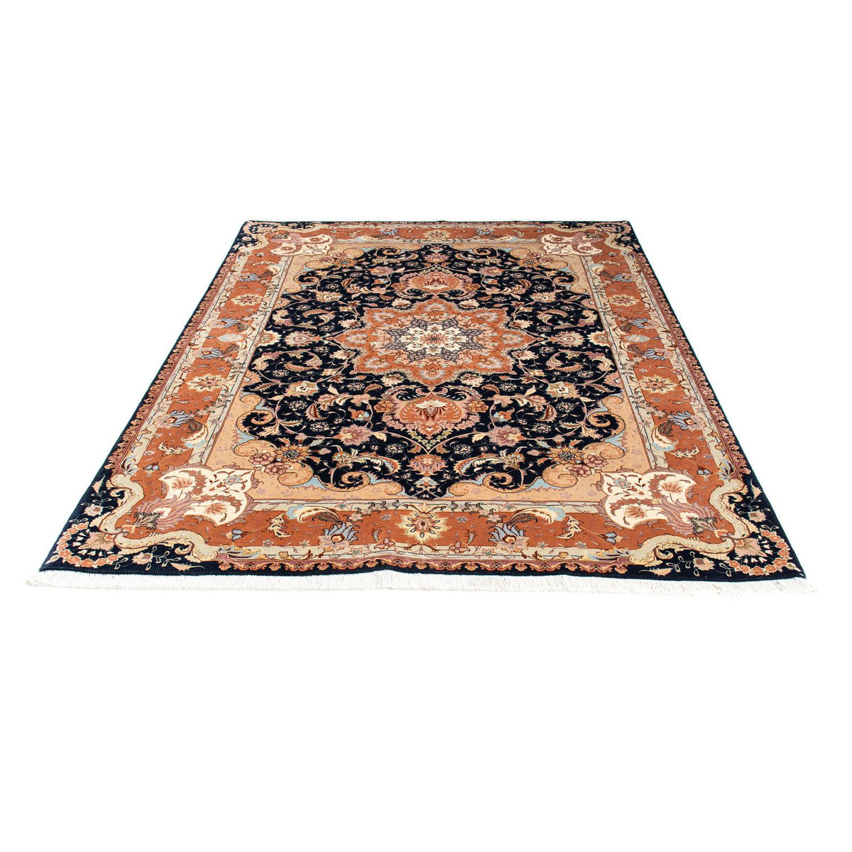 Perzisch tapijt - Tabriz - Royal - 200 x 155 cm - donkerblauw