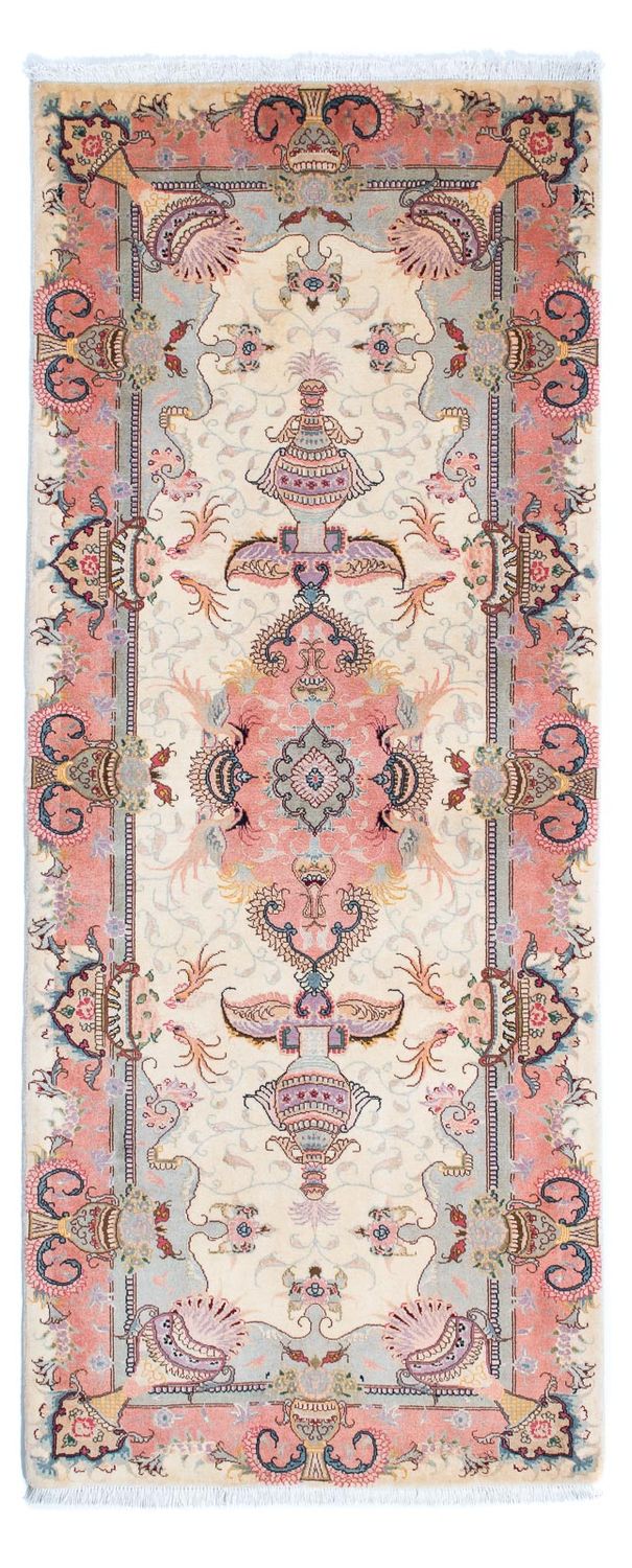 Loper Perzisch tapijt - Tabriz - Royal - 203 x 80 cm - beige