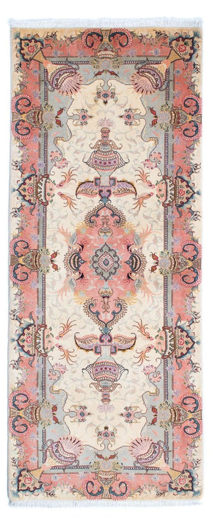 Loper Perzisch tapijt - Tabriz - Royal - 203 x 80 cm - beige