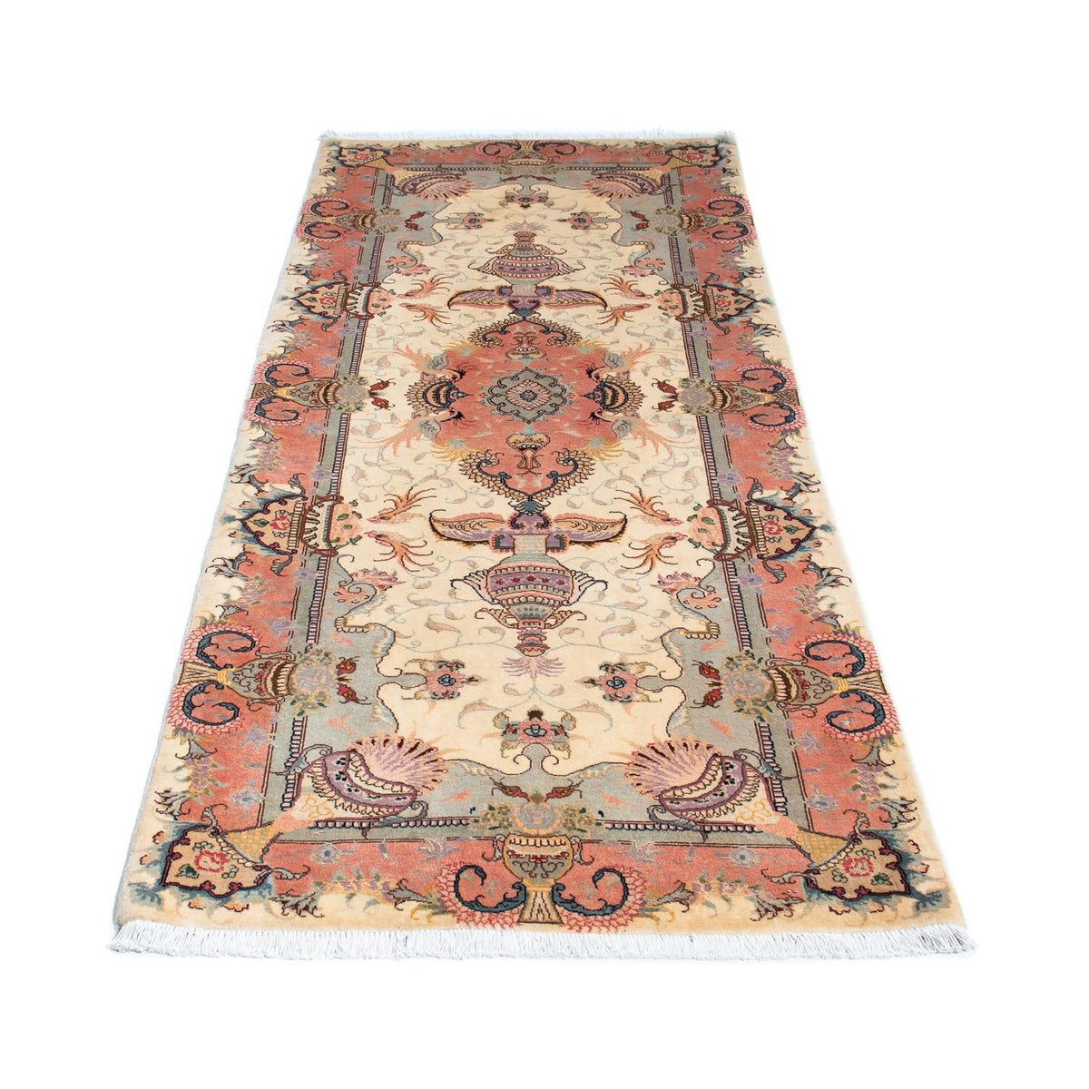 Loper Perzisch tapijt - Tabriz - Royal - 203 x 80 cm - beige